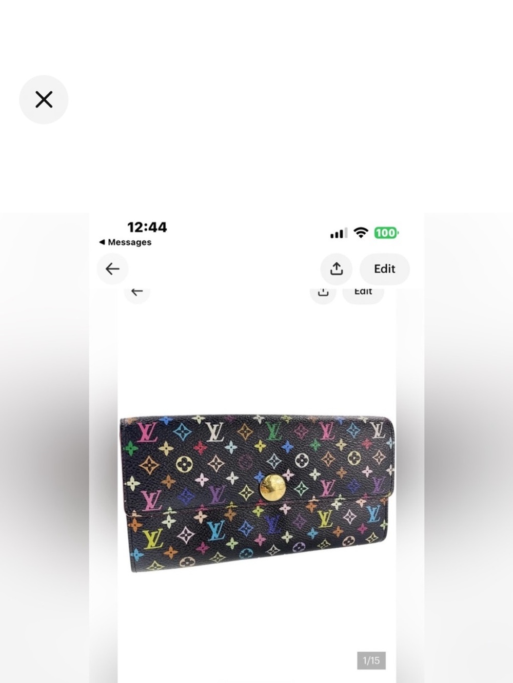 Louis Vuitton Monogram Multicolore Portefeuille Sarah Black Long Wallet …